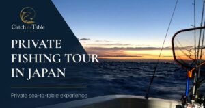 Private fishing charter boat on Osaka Bay for a sea-to-table dining experience