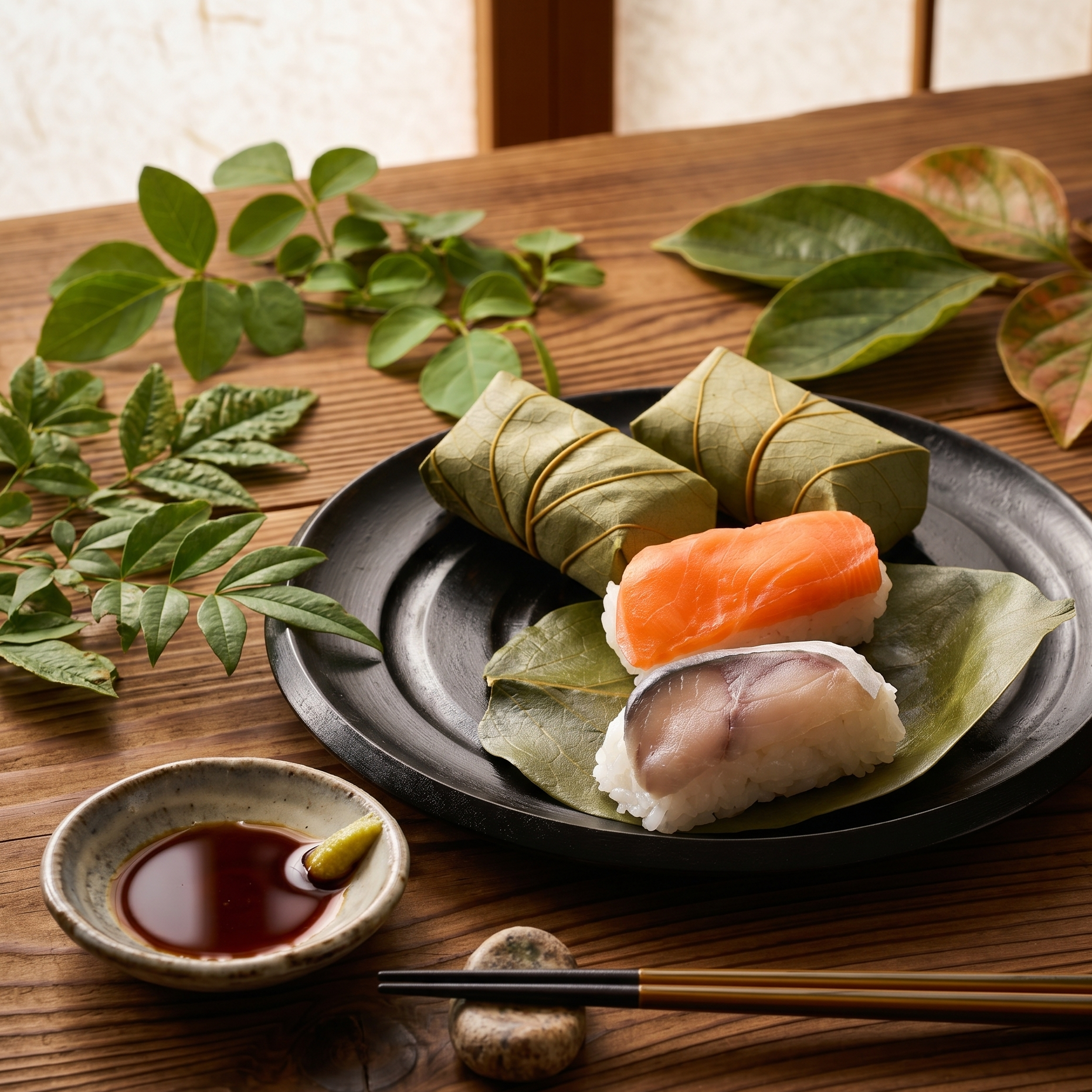 Kakinoha sushi from Nara prefecture